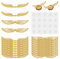Bestomrogh 50 Pcs Golden Glitter Wings Chocolate Decoration,Snitch Wings Wizard Party Chocolate Decoration Cupcake Toppers