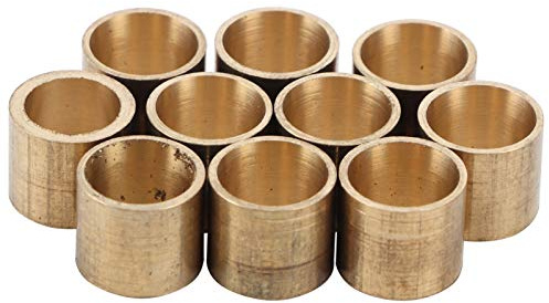 Messing Billard Queue Spitzen,plplaaoo 10 Stück Pool Queue Ferrulen, Billard Queue Kupfer Ferrulen, Snooker Kupfer Pool Ferrules, Reparaturwerkzeug Zubehör, 9 mm, 9.5 mm, 10 mm