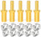 ERGAOBOY 5 uds 8mm x 10mm latón Reductor Conector de lengüeta para Manguera, 2 vías Manguera Recta con 10 Abrazaderas