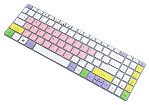 JSNKJLMN Funda de silicona para teclado portátil ultra delgada anti polvo lavable teclado protector de piel para Acer Aspire 3 A315 Aspire 5 A515 15.6 pulgadas teclado