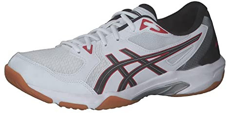 Asics Gel-Rocket 10, Indoor Court Shoe Hombre, White/Classic Red, 46 EU