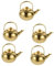 Anneome 5pcs Stovetop Tea Pot Infuser Stainless Steel Tea Kettle Heat Resistant for Induction Cooker Gas Stove