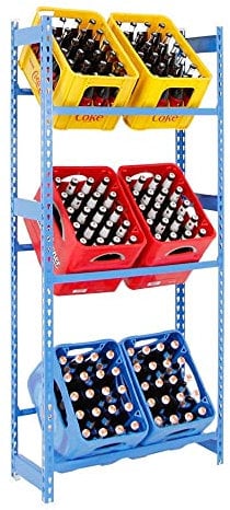 PROREGAL Getränkekistenregal Camel für 6 Kisten blau, HxBxT 180x80x30cm Getränkeregal, Kistenregal, Kastenregal, Getränkekistenständer