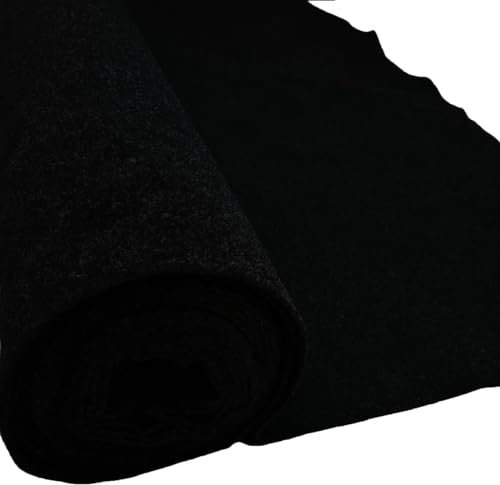 Moquette (2 m) Coupe de 200 x 160 cm en moquette noire pour tapisser, camperiser et autres - Kadusi