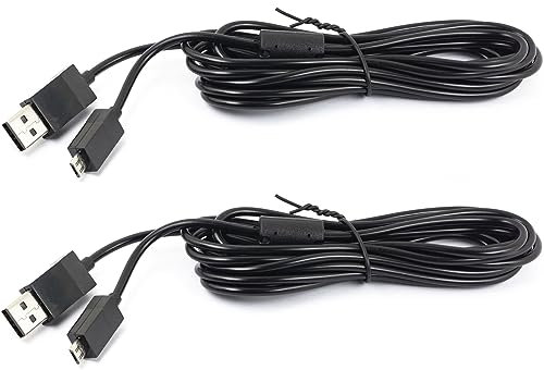 whiteeeen Cavo dati Micro USB con luce per Xbox One 2 pezzi