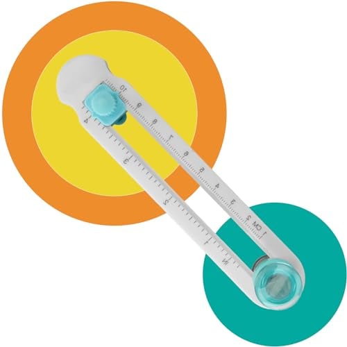 Tissting Taglierina Circolare per Carta 2-20cm Calibro Plastica Rotante Taglierina Circolare Coltello da Taglio Circolare Regolabile per Carta da Stampa, Carta Laminata, Carta Kraft, Carta Speciale
