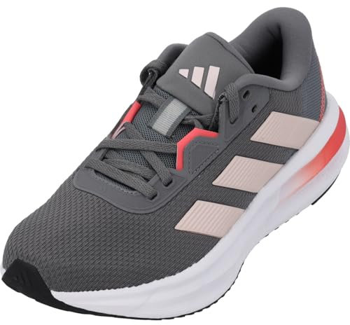 adidas Galaxy 7 Running Shoes Laufschuhe, Grey Four/Sandy pink/preloved Scarlet, 41 1/3 EU