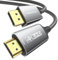 UANTIN 4K DisplayPort to HDMI Cable 3Ft | 1080P@120Hz,1440P/2K@60Hz Uni-Directional DP to HDMI Male Braided Cord Display Port to HDMI Cable for Desktop,Dell,Lenovo,ThinkPad,HP,AMD,NVIDIA