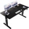 Flamaker Höhenverstellbarer Schreibtisch, Elektrischer Schreibtisch Höhenverstellbar für Steh-Sitz, Computertisch mit Memory-Funktion, Stabiler Tisch Standing Desk, Bürotisch,140 x 60 cm,Schwarz