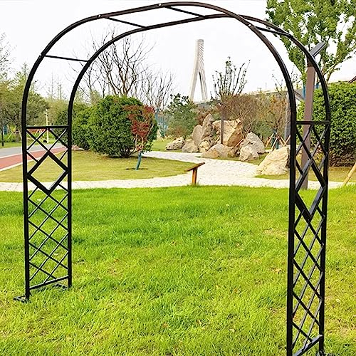 Gartenbogen Rosenbogen Torbogen Gartenbogen aus Metall 14M 18M 2M 22M 26M 3M 34M Breites Rosengerüst Spalier Pergola Spalier für Rosen Kletterpflanzen Hochzeitsdeko BögenWeiß-26 * 23m