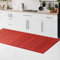 CosìCasa Tappeto Bamboo Cucina Antiscivolo Lavabile | Passatoia Cucina Idrorepellente, Facile da Pulire e Realizzata con Materiali Sostenibili | Tappeto Bambu Tinta Unita (Rosso, 50 x 290 cm)