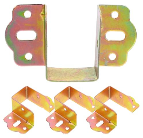 jojofuny Bettgitterhalterung Metall 4 Stück Bett Schiene Befestigungen Robust Kompatibel Für Bettrahmen Und Bettscharnierverbindungen Langlebig Sicher Für Schlafmöbel