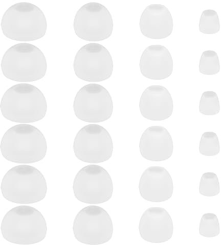 24-Pack Extra Small Earbud Tips - Soft Silicone Earbuds for In-Ear Headphones, White