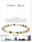 Uwiyo Bead Bracelets for Women Girls, 4mm Beads Stretch Bracelets with Gold Plated Bead Natural Stone Bracelet emstone Stone Bracelet for Birthday Christmas Valentine's Day Gifts (Indian Agate)