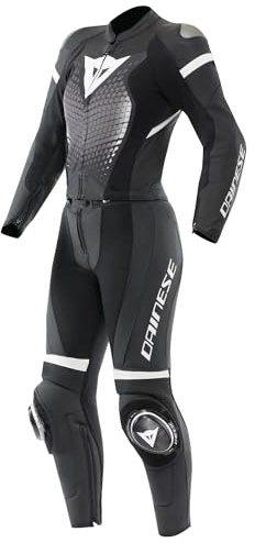 Dainese Fulminea Damen 2-Teiler Motorrad Lederkombi, schwarz/weiß, 46