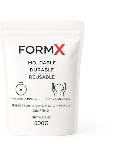 FormX Moldable Polymorph Pellets - (500g) Resealable Pack - Hand-Moldable Thermoplastic for Repairs, Prototyping and Crafting - Durable, Reusable, Biodegradable