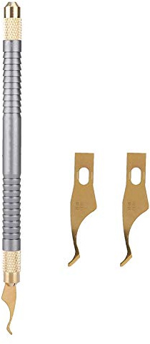 Mtlavishness CPU Kleberentferner Werkzeugset mit Hochtemperatur Klingen für Handy und Festplatte, Chip Reparaturwerkzeug Kit für präzises Entfernen von Klebstoff und einfache Bedienung, inklusive Ers