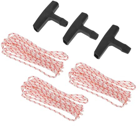 ibasenice 3 Sets Drawstring Handle for Lawn Mower Starter Rope Mower Pull Cord Pull Cord Guide for Attic down Replacement Random Color