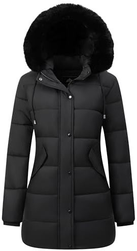GOLDLADIES Women's Winter Coat Long Waterproof Parka - Warm Snow Jacket for Women,Windproof Insulated Winter Jacket for Cold Weather
