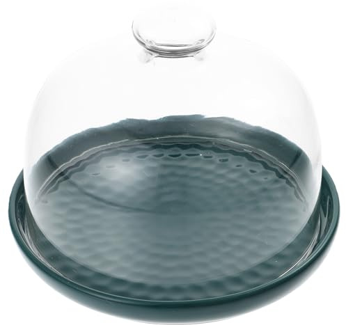 TOGEVAL Piatto Dessert con Coperchio Verde da Vassoio Espositore per Dolci e Frutta Elegante Design Scandinavo per Feste e Ristoranti