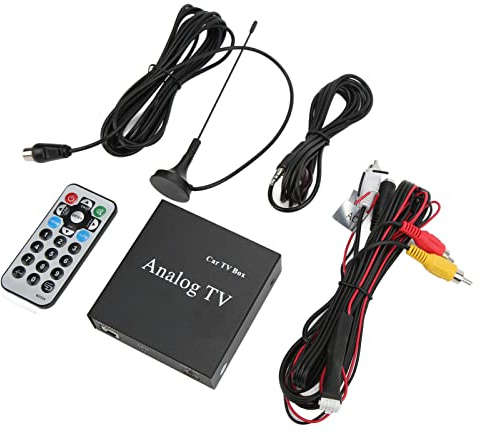 Tbest Car Analog TV Box Mobile DVD Signal Receiver PAL SECAM NTSC Full System OSD Menu Display Metal Compact Structure for Vehicles and Portable Monitors
