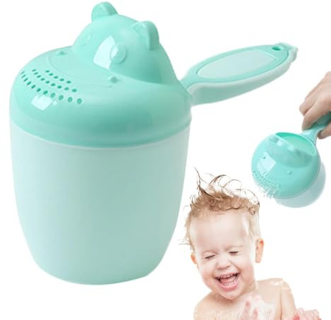 Rinse Cup For Bath - Tear-Free Shampoo Rinser, Ergonomic Bath Waterfall | Thickened Cartoon Pourer For Hair Washing Kids Bathtub, Girl Boy Head Shower Cleaning Gardening, Scalp Wash