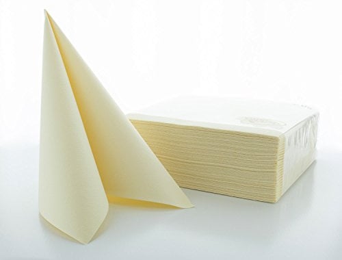 Sovie HORECA Servietten in Champagner aus Linclass Airlaid, hochwertige Einwegservietten ideal für Hochzeit & Partys, 40 x 40 cm, 50 Stück