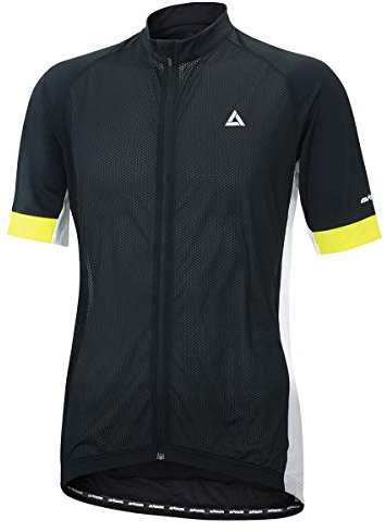 Airtracks Fahrradtrikot Kurzarm Pro Team Line Radtrikot Jersey Bike Radler Shirt Atmungsaktiv Schnelltrocknend Reflektierend Größen XS S M XL XXL XXXL XXXXL - schwarz-weiß - S