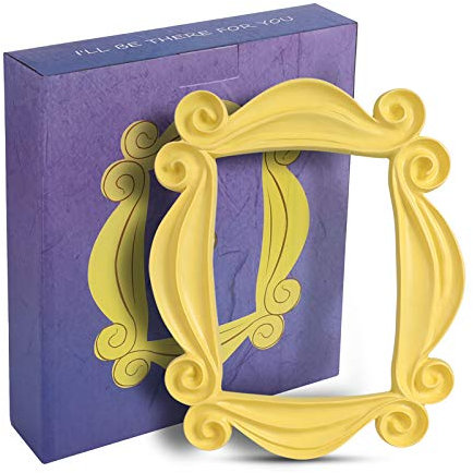 Replica of The Peephole Frame Seen in Monica's Door, Yellow Door Frame with 5 Stickers, Friends Gift