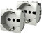 2 Pezzi Presa Schuko 2P+T 16A, Compatibile Con Bticino Living Light (Grigio)