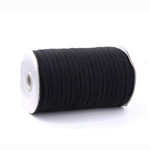 Jajasio 200 Meter Gummiband schwarz 6mm Kochfest Wäschegummi Gumilitze, Hosengummi, Schlüpfergummi, Nähband für Verschiedene Kleidungsstücke