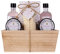 Accentra – Duschset Frauen Geschenkset LAVENDEL im Holzkorb – 6-teiliges Pflegeset mit Duschgel, Schaumbad, Badesalz, Bodylotion uvm. – Wellness Geschenk Set zum Geburtstag, Valentinstag & Weihnachten