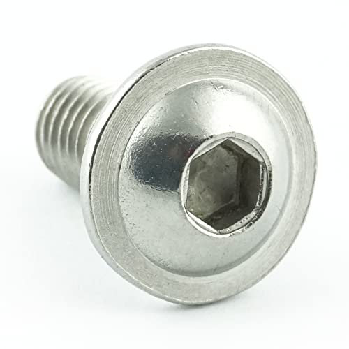 Eisenwaren2000 | M4 x 12 mm Linsenkopfschrauben mit Innensechskant und Flansch (20 Stück) - ISO 7380 Linsenkopf Schrauben mit Flachkopf und Bund - Gewindeschrauben - Edelstahl A2 V2A - rostfrei