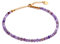 BERGERLIN Amethyst Fußkette lila - facettiertes, lila Fußkettchen - Gold - XS-S