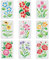 FINGERINSPIRE 9pcs Flower Stencils for Painting 29.7 x 21 cm Flower & Leaf Drawing Template DIY Reusable Stencils for Wall, Wood, Floor, Tiles