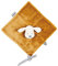 Nattou Doudou Plat, Chien Charlie, Compagnon de Route dès la Naissance, 27 x 27 cm, Végétalien, Flanelle, Coton/Polyester, Caramel