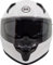 BHR Casco Integrale Moto con Doppia Visiera 831 ROCKET, Casco Moto Integrale Omologato ECE 22.06 con Schermo Parasole, Casco Uomo/Donna, Bianco, L