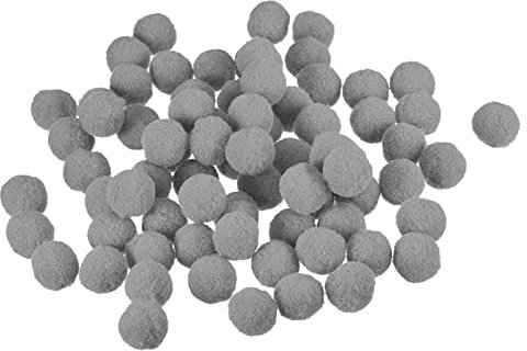 sourcing map 100 Stück Filzkugeln Bunt Filzstoff Perlen Set, 1.5cm Filzkugeln Pompons Filz Pom Poms zum Basteln Filzbälle für DIY Kreative Handgefertigt Dekorationen Geschenk, Hellgrau