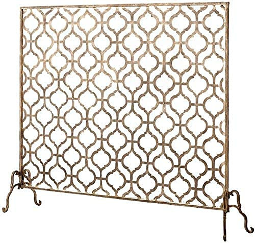 Funkenschutz, rustikaler Kaminschutz, Einzelpaneel, freistehender Funkenschutz aus Messing, für Babys und Kindersicherheit, amerikanischer Stil, 93 cm (36,6 Zoll) breit Decoration