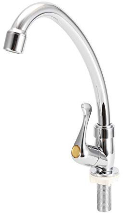 Joyzan Rubinetto Lavello Cucina, Singolo Freddo Acqua Fredda Lavatoio Esterno Dell'Acqua Plastica Cucina Bagno Lavabo Spazzolato Industriale Singola Maniglia Placca Stanza Riposo Vasca Miscelatore