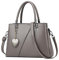 FOLOVEYA Mode Damen Handtasche Elegant Henkeltaschen Frauen mit Herzanhänger PU Leder Umhängetasche Shopper Top-Griff Taschen Schultertasche für Arbeiten Reisen Schule Tote Bag Grau B
