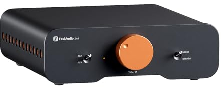 Fosi Audio ZA3 Amplificatore HiFi Stereo/Mono Bilanciato, Chip TPA3255, Mini Amplificatore Audio Monoblocco, con Ingressi XLR RCA e Trigger-in a 12V per Diffusori Passivi da Tavolo e Subwoofer
