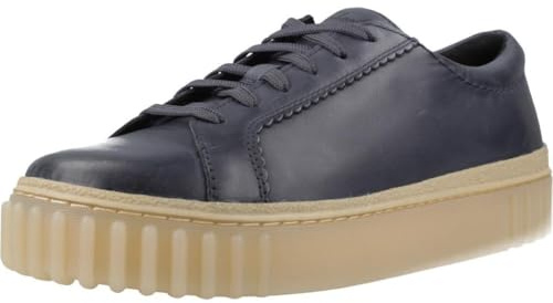 Clarks Premium Mayhill Walk Sneaker für Damen, Marineblau, Leder, 39.5 EU, Marineblau (Leder), 39.5 EU
