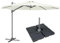 Dellonda Ø3m Cantilever Parasol/Umbrella, Cover and Base Bundle, 8 Rib, Crank Handle, 360° Rotation, 60° Tilt, Cream Canopy - DG273