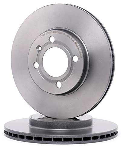BREMBO 09.5166.11 2x Bremsscheiben Vorne Ø256mm innenbelüftet Kompatibel mit VW Caddy III Kombi 2KB, 2KJ, 2CB, 2CJ 321615301D 3256152893 357615301D