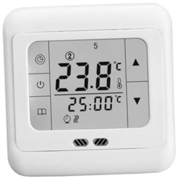 Gadpiparty Thermostat Temperaturregler Digitaler Thermostat Programmierbar Touchscreen LCD Display Raumheizungsthermostat für Fußbodenheizung Elektroheizung WLAN Weiß