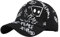 QWUVEDS Männer Frauen lässige Jugend Retro-Briefe Peace Love Bunte High Street Mütze Baseball Mütze Schirmmütze Gestrickt (0113E-Black, One Size)
