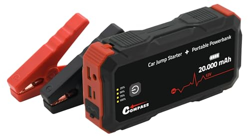 Compass 07164 - Powerbank mit Jump Starter-Funktion 20.000 mAh 2000 A