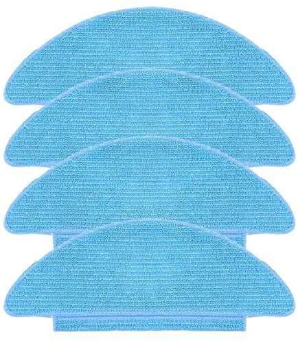4 Stück Wischtücher, Ersatz-Wischpads, Wiederverwendbares Wischpad-Ersatzzubehör für Tikom L9000, für Lubluelu SL60D, für LaResar L6 Nex, für Honiture Q6 SE Roboter-Staubsaugerzubehör