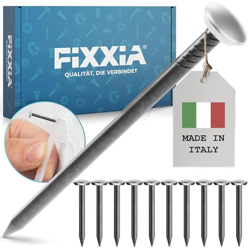 FIXXIA Clavos para cuadros con o sin ayuda, 30 unidades de diámetro de 2 mm, color negro con cabeza decorativa dorada o plateada, diámetro de 6 mm, 20, 25, 30, 40, 50 mm, clavos de hormigón, clavos de